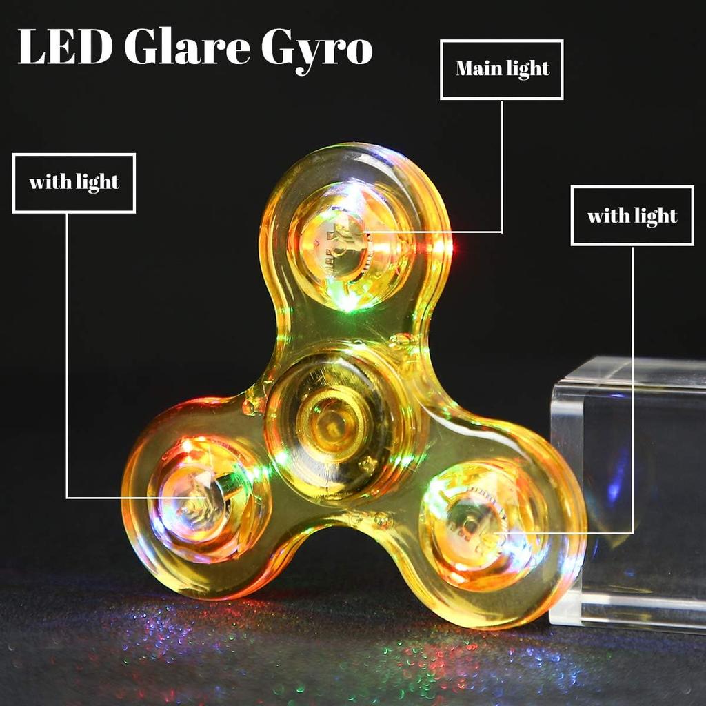LED Fidget Spinners, Light Up Sensory Fidgets Toys, Glow In The Dark Toy, ADHD Anxiety Stress Relief Toys, Easter School Classroom Exchange Gifts