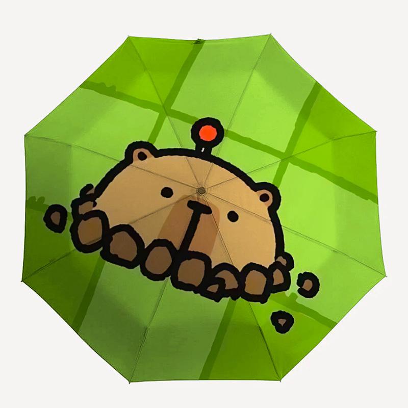 1PC Capybara Folding Umbrella with 8 Frames, Automatic Open, Durable Frame, Quality Craftsmanship yy250912131