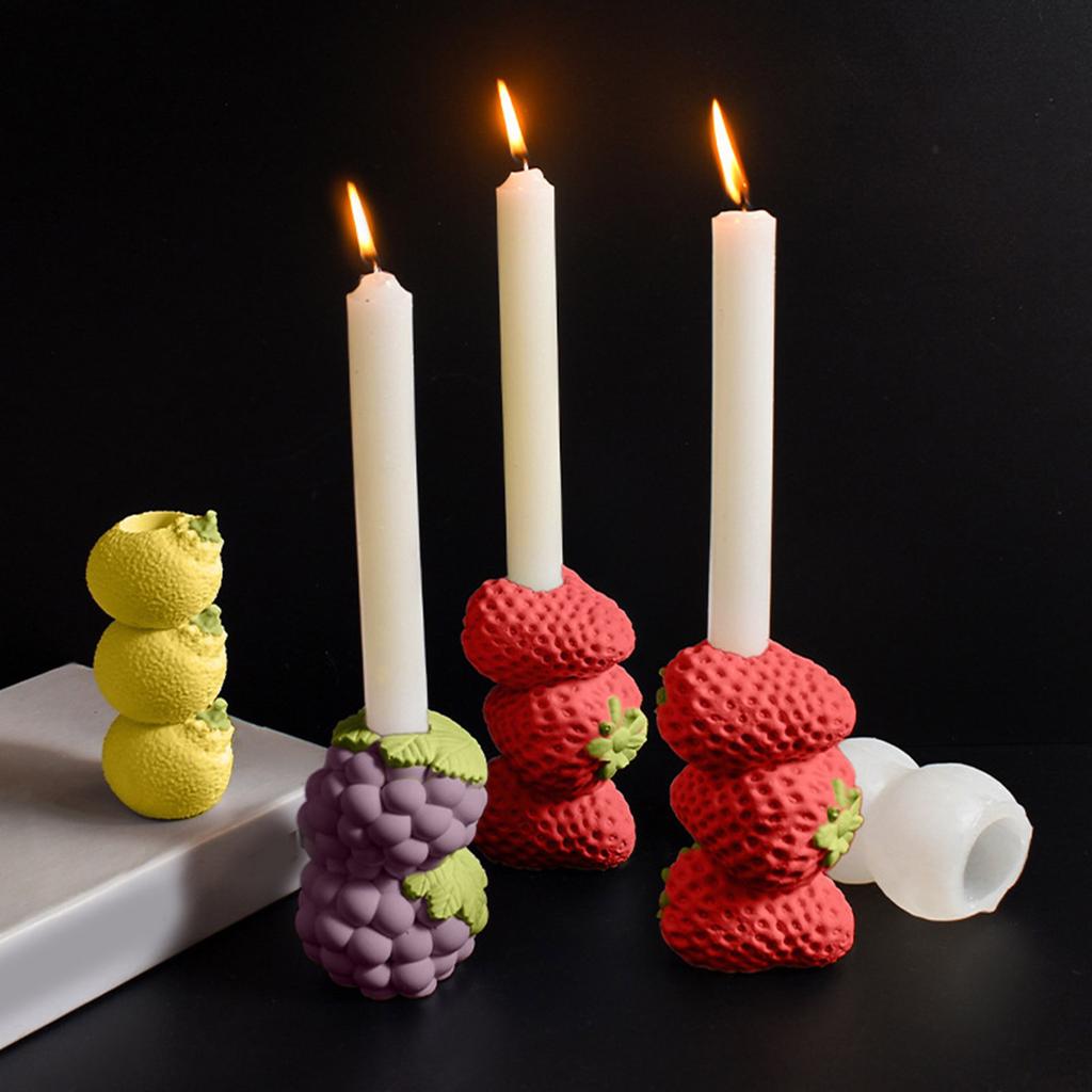 High Quality Silicone Mold For Unique Stacked Fruit Candle Holders Perfect For DIY Enthusiasts And Home Decor Lovers