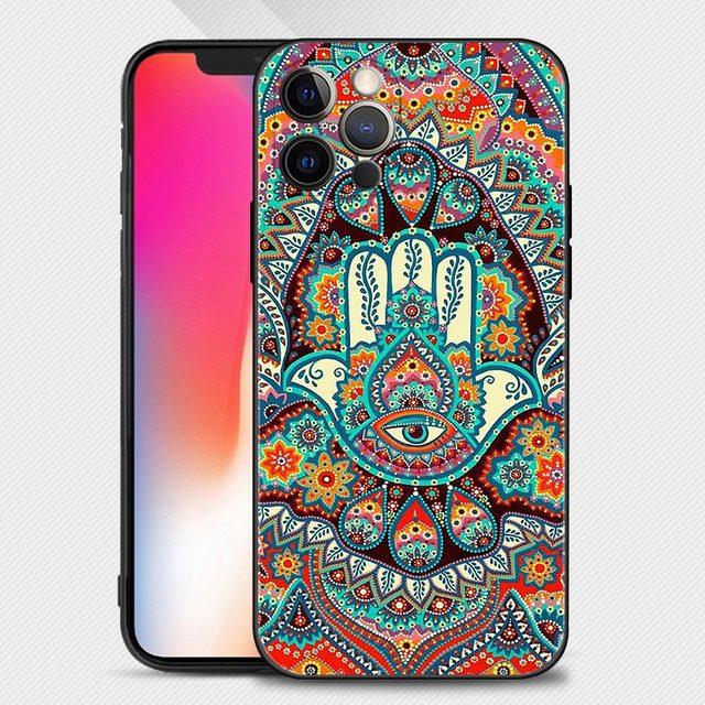 Чехол для телефона Mandala Chakra Yoga для Iphone 14 14 13 12 11 Pro Max Xs Max Xr X 7 8 Plus 12 Mini 6s, силиконовый чехол черного цвета