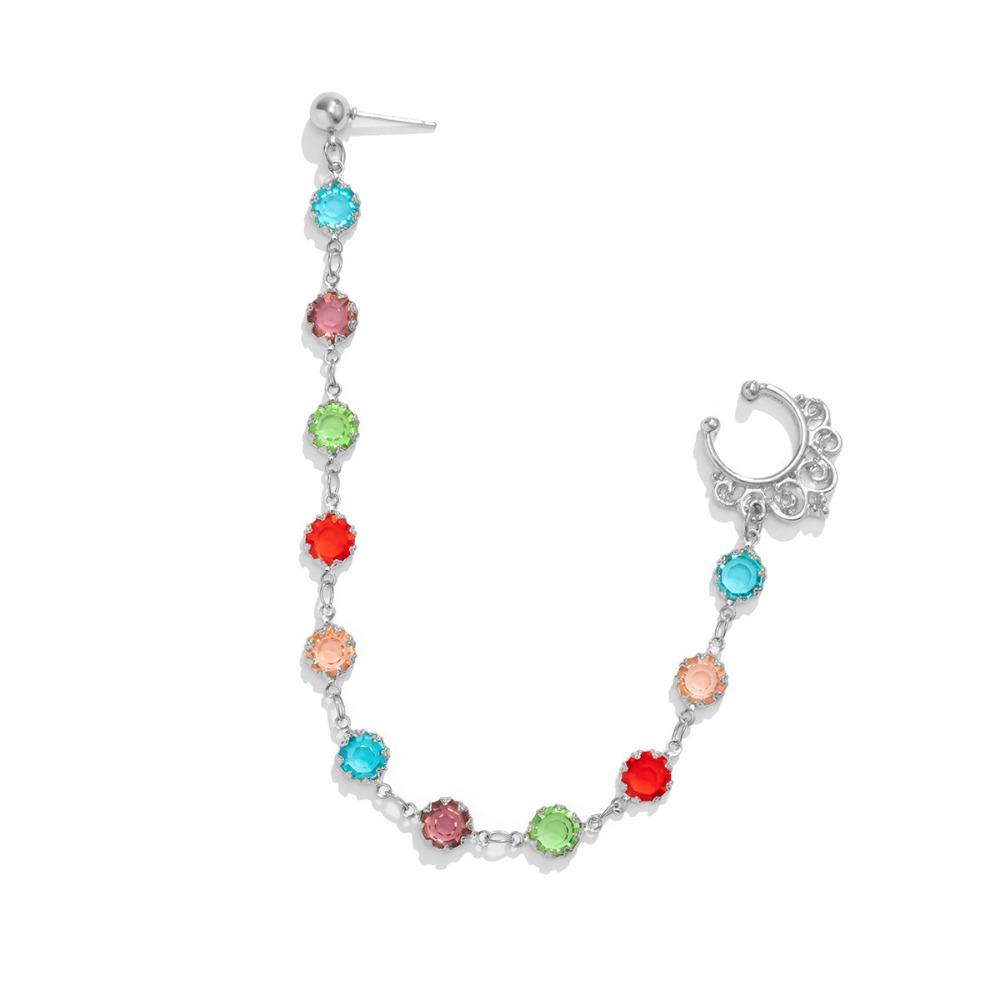 Temperament Imitation Pearl Butterfly Tassel Chain Women Nose Clip New Earrings