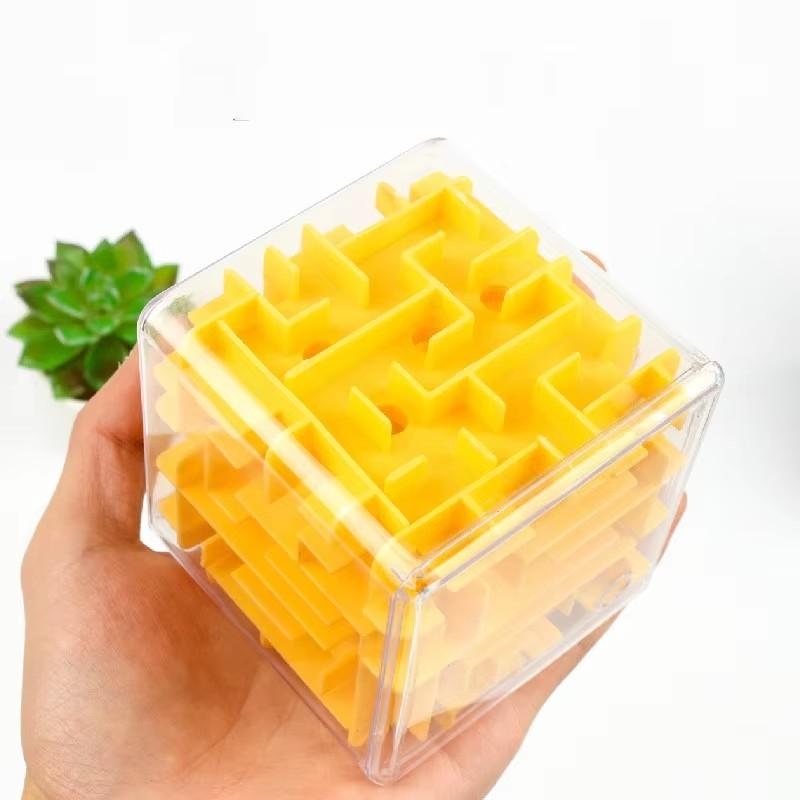 TOBEFU 3D Лабиринт Магический Куб Прозрачный Шестигранный Головоломка Кубик Рубика Игра с Катящимся Шариком Кубос Лабиринт Игрушки для Детей Развивающие