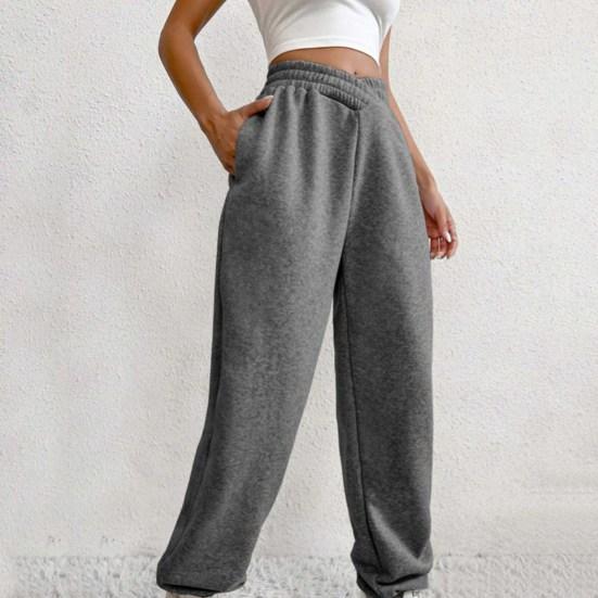 Женские спортивные штаны с высокой талией, свободные спортивные штаны с карманами, кроссоверы, спортивные штаны, удобные брюки для тренировок