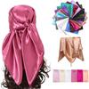 90cm Satin Silk Scarf Soft Head Scarf Luxury Square Neck Scarves  Ladies/Girls