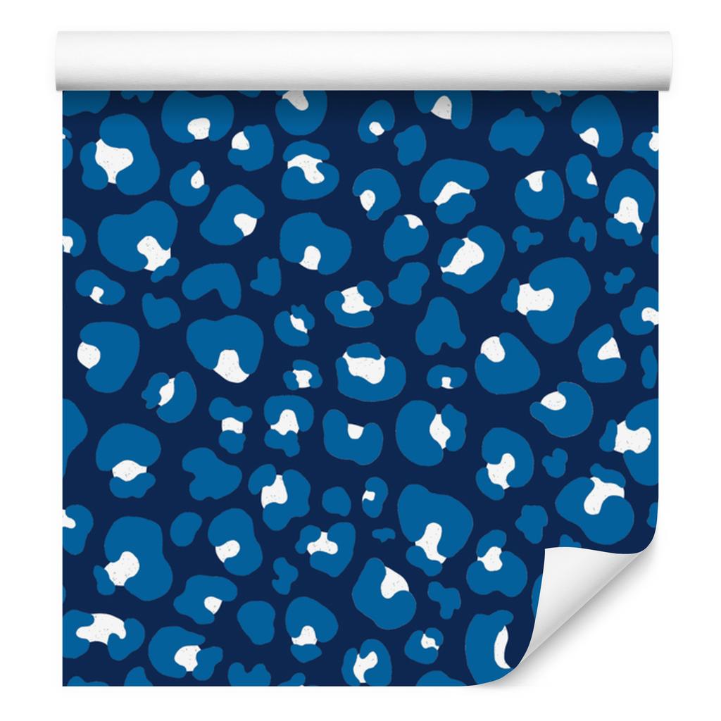 Blue and purple leather wallpaper, blue, navy blue and azure, 50x1000