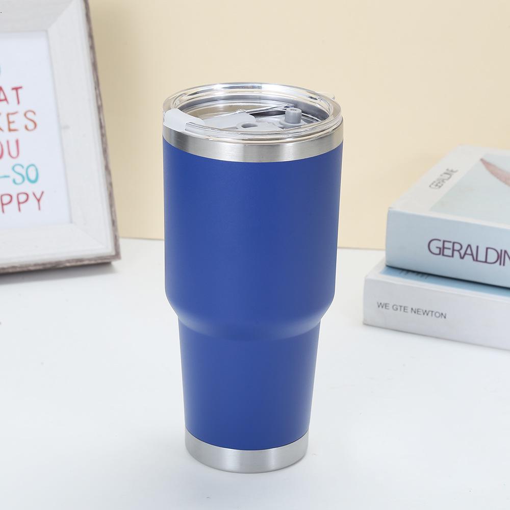 30oz Powder Coated Stainless Steel Insulated Car Cup - Double Layer, Large Capacity, Ice Buster for Outdoor Cold Storage