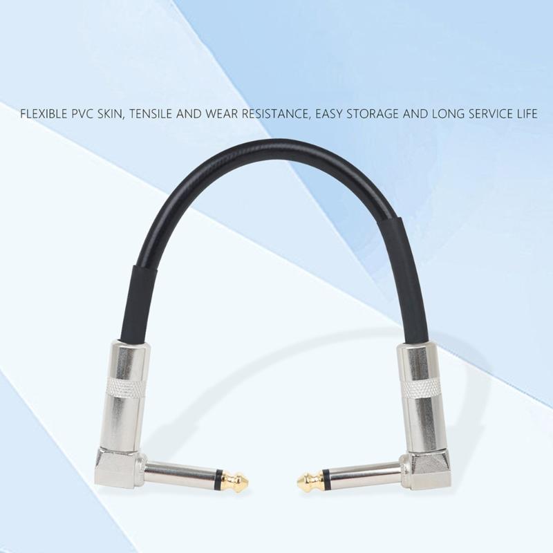 Guitar Effects Connection Cable 6.35 Monoblock Effects Connection Cable Shielded Monoblock Cable 15cm/30cm/50cm