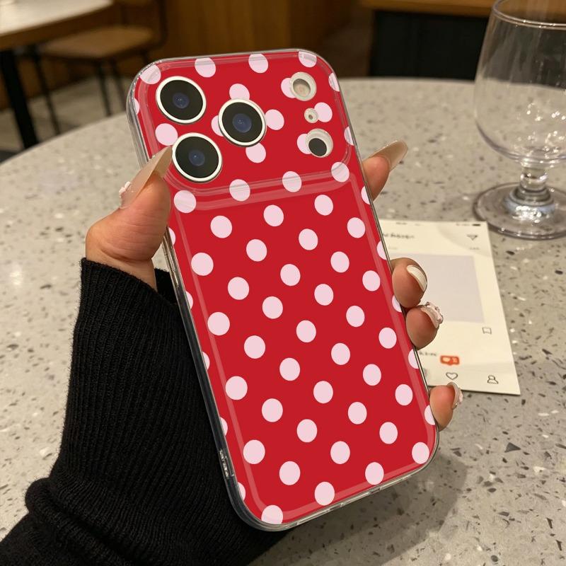 Новый чехол для телефона в горошек для IPhone 17 Pro Max 11 12 13 14 15 16 Pro Max IPhone 14 15 16 Plus Прозрачный ударопрочный чехол