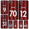 Custom Number Football Name Case For Realme 11 Pro Plus 10 9 GT Neo 5 3 3T C11 C15 C25s C21Y C30 C31 C33 C35 C53 C55