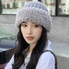 New Autumn Winter Fashionable Furry Knitted Hat for Outdoor Travel Stylish Warm Hat for Women Hat Trendy