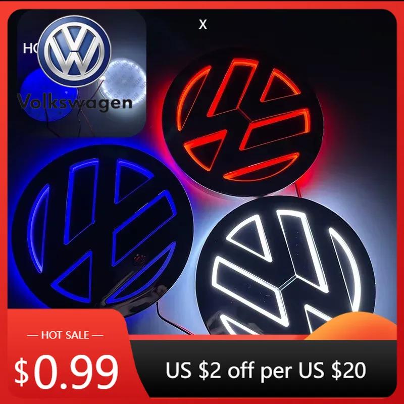 Для VW 11см 5D LED Для Volkswagen VW световой логотип, световой логотип на решетке радиатора, подходит для CC/Golf/Passat/Jetta/Polo/Magotan багажника