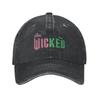 Summer Wicked Musical Movie Baseball Cap Sun  Breathable Print Washed Trucker Hat Men Women y2k Cool Outdoor Gym Baseball Caps