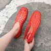 Fashion Women's Flat Bottom Sandals Breathable Hollow Out Slip-On Summer Outdoor Wear Head And Heel Covered Jelly Shoes Casual Versatile