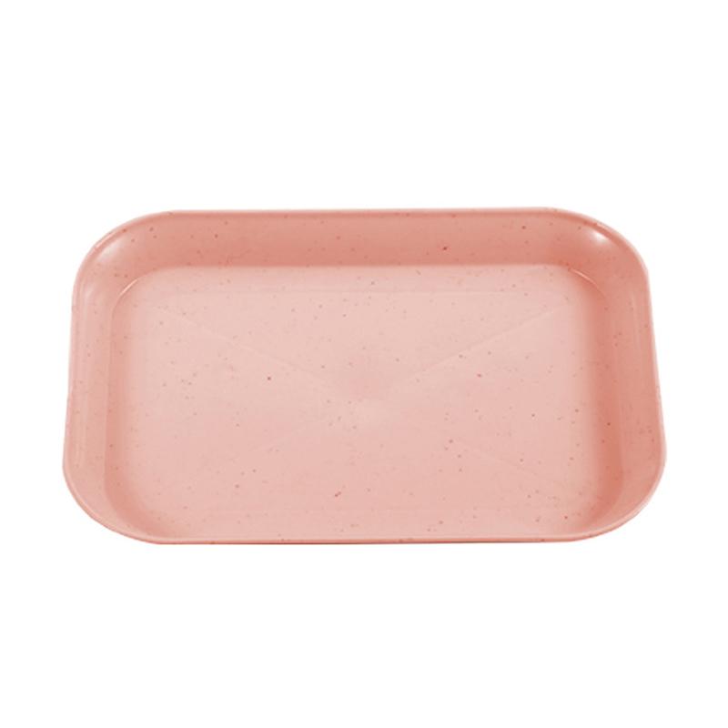 Поднос для хранения пшеничной соломы цвета конфет, тарелка для фруктов, закусок, настольный поднос для хранения всякой всячины, маленькая квадратная пластиковая тарелка, декоративные подносы