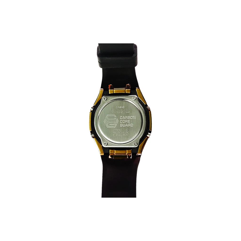 Casio Мужские часы с ЖК-дисплеем и аналоговой индикацией, серия 44 мм, черные, GA-2100-1A1(Watch3--)