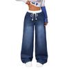 Women's Wide Leg Jeans Casual Highwaist Straight Denim Pants With Pockets