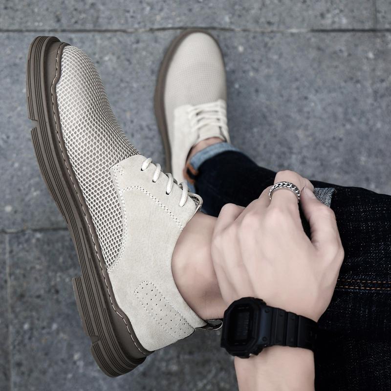 Модные высококачественные мужские повседневные кожаные туфли для улицы, противоскользящие туфли для крикета, модные удобные легкие туфли для вождения на осень и зиму