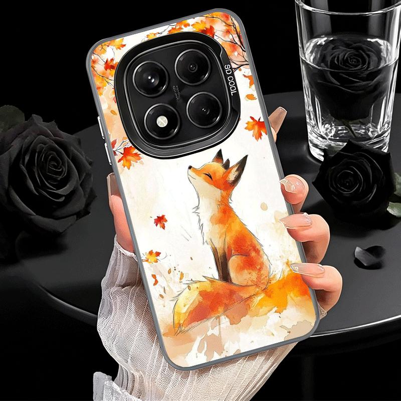 Мультяшная лиса Животное Мягкий чехол для телефона для Xiaomi Redmi Note 13 14 15 Pro Plus 12S 12 11S 11 11T 10S 10 Ударопрочный чехол Задняя крышка