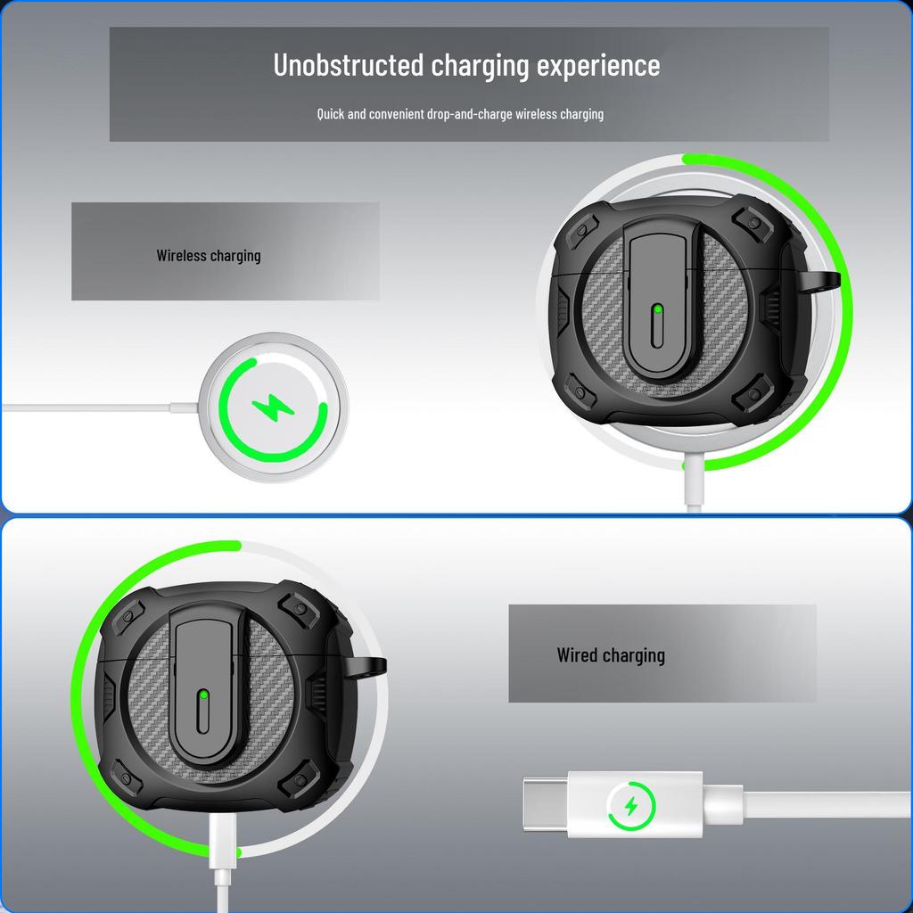 Apple AirPods Pro (2-е поколение) Противоударный защитный чехол с застежкой для AirPods 3-го поколения