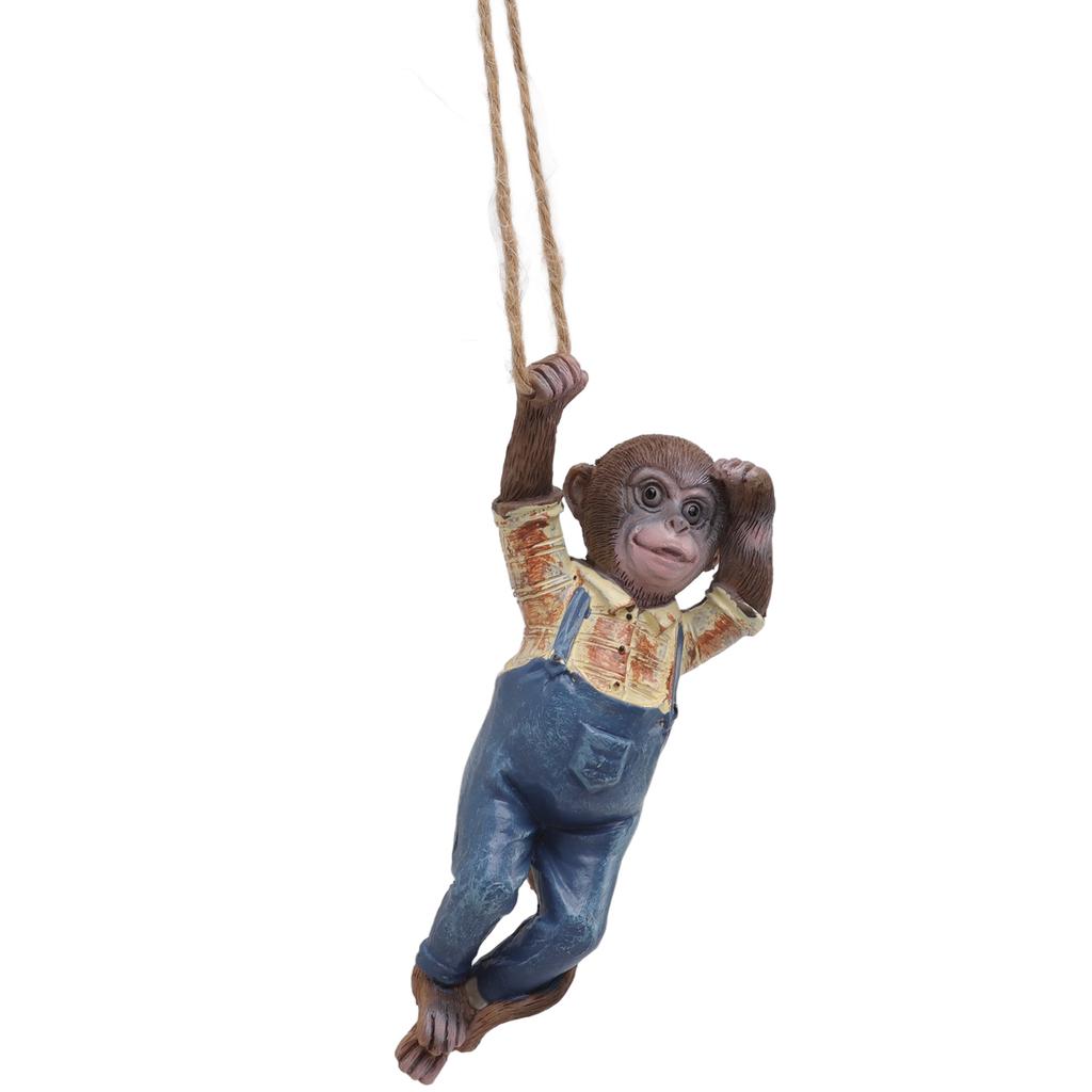 Garden Monkey Statues Cute Simulation Resin Hanging Monkey Garden Ornament for Outdoor Garden Lawn