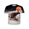 2025 European and American Cross-border Summer Wear 3D Personalized Printing Fashion Trend Boys T-shirt Manufacturers Wholesale Short Sleeves