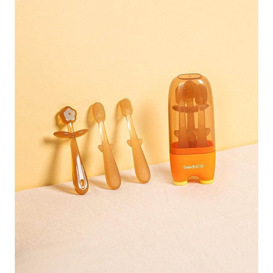 Детская зубная щетка Детская зубная щетка Детская зубная щетка Детская зубная щетка 0-18 Очистка налета на языке Детская силиконовая зубная щетка