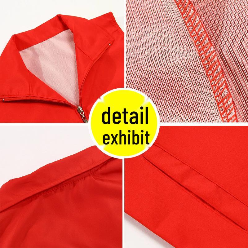 Красный волонтерский жилет на заказ с логотипом для мероприятий и деятельности