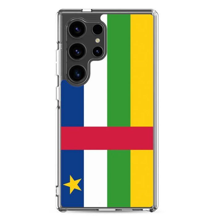 Coque Téléphone - Samsung - Galaxy S24 - Drapeau République Centrafricaine - Souple - Multicolore