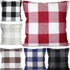 Pillowcase Plaid Pillowcase Cotton Linen Solid Color Striped Pillowcase
