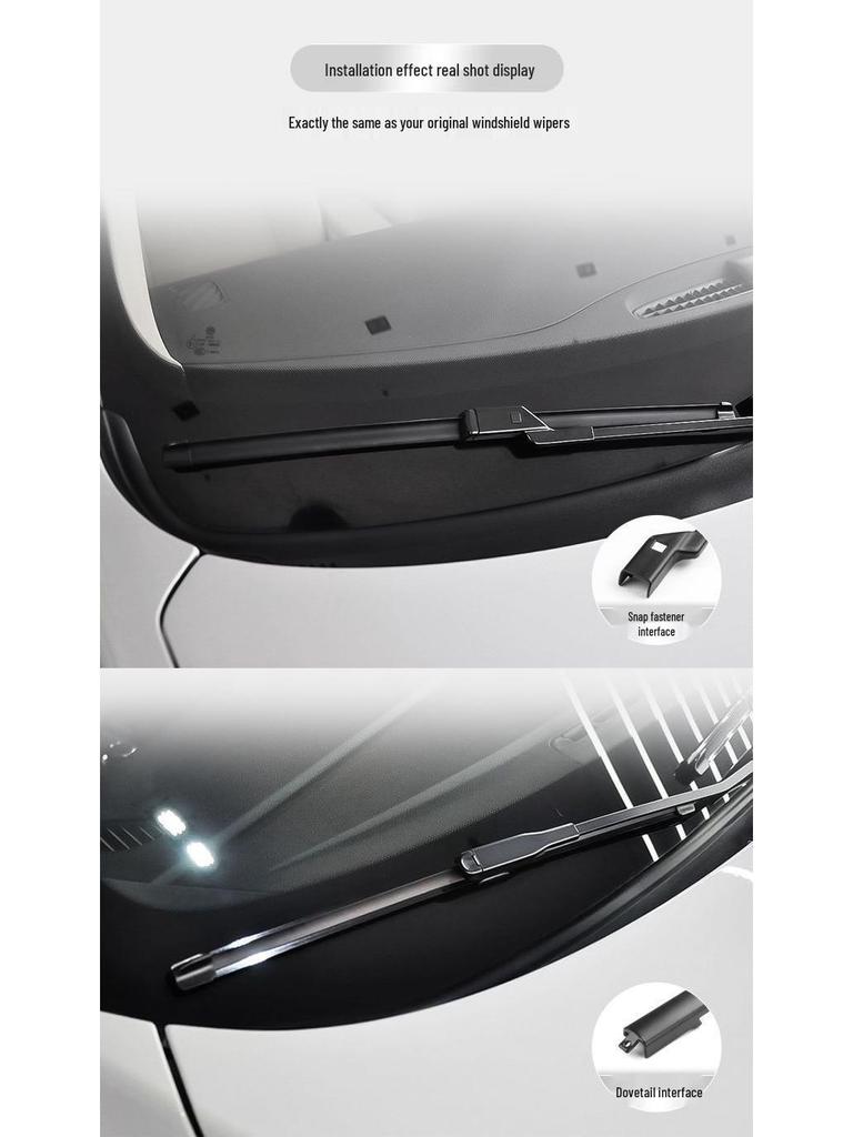 Premium Frameless Wiper Blades for Geely China Dragon, Front Windshield, Fits New & Old Models