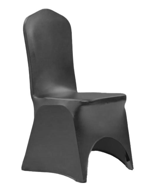 Cover For Elastic Chair, Black Metallic, Durable, Premium Banquet