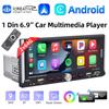 1 Din Universal Android Car Radio ,6.9" Touch Screen ,64GB/2GB,Carplay Android Auto ,Smart Multimedia Player Wifi GPS Navigation ,FM Stereo