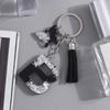 1pc Trendy Black A-Z Initials Letters Butterfly Keychain with Cute Charm, Decorative Accessory for Keys, Bags & Backpacks Gift