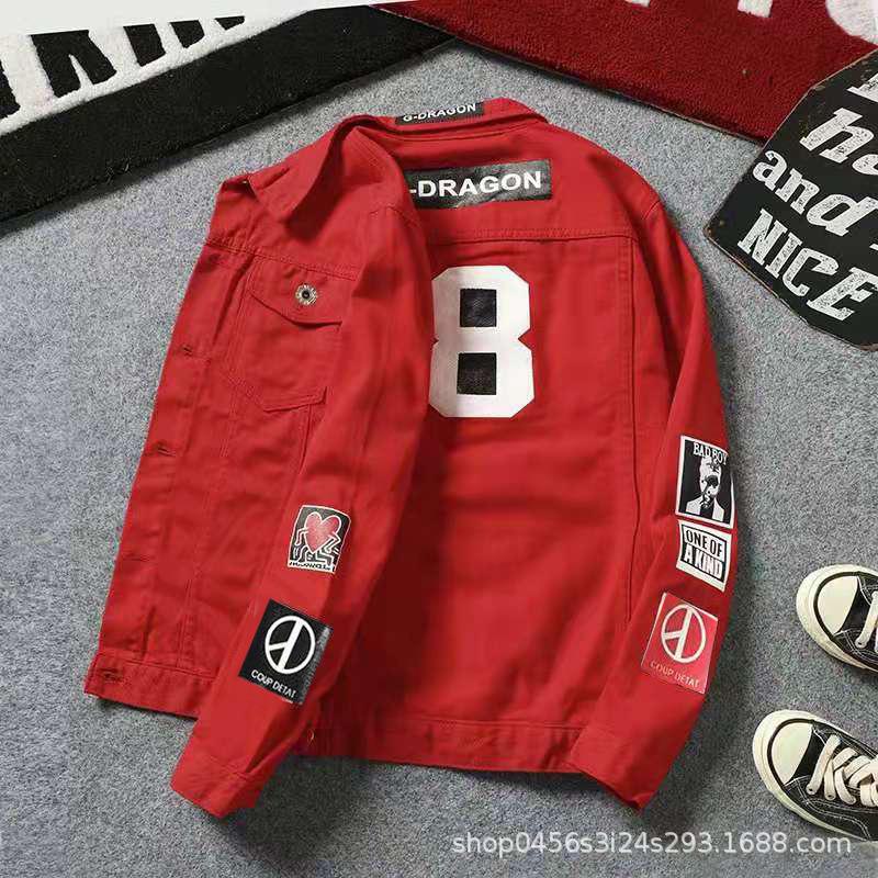 Молодежная джинсовая куртка в корейском стиле для учеников средних и старших классов - модное мужское пальто на весну и осень