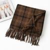 New Korean Style Sweet and Warm Faux Cashmere Scarf Checkered Student Couple Winter Thickened Warm Scarf