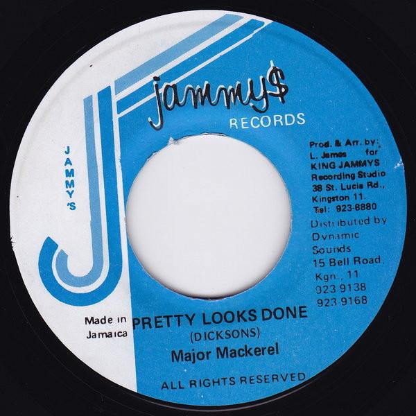 7-дюймовая пластинка MAJOR MACKEREL Pretty Looks Done NONE Jammys Records Ямайка Регги Ска Даб Б/у