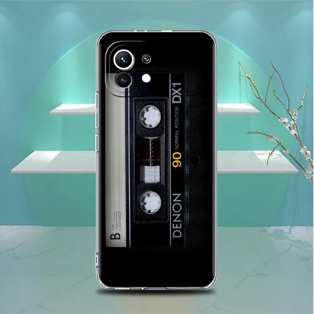 Прозрачный чехол для Xiaomi Mi Poco X3 NFC M3 Pro F3 F1 11 Lite 12 Note 10 11T 9T, чехол для телефона, винтажная кассета в стиле ретро