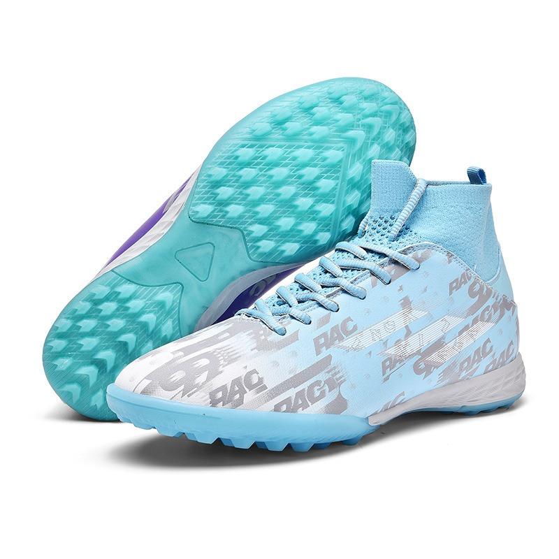 Футбольные бутсы мужские высокие шипы тренировочные для школьников длинные шипы молодежные искусственная трава детские тренировочные