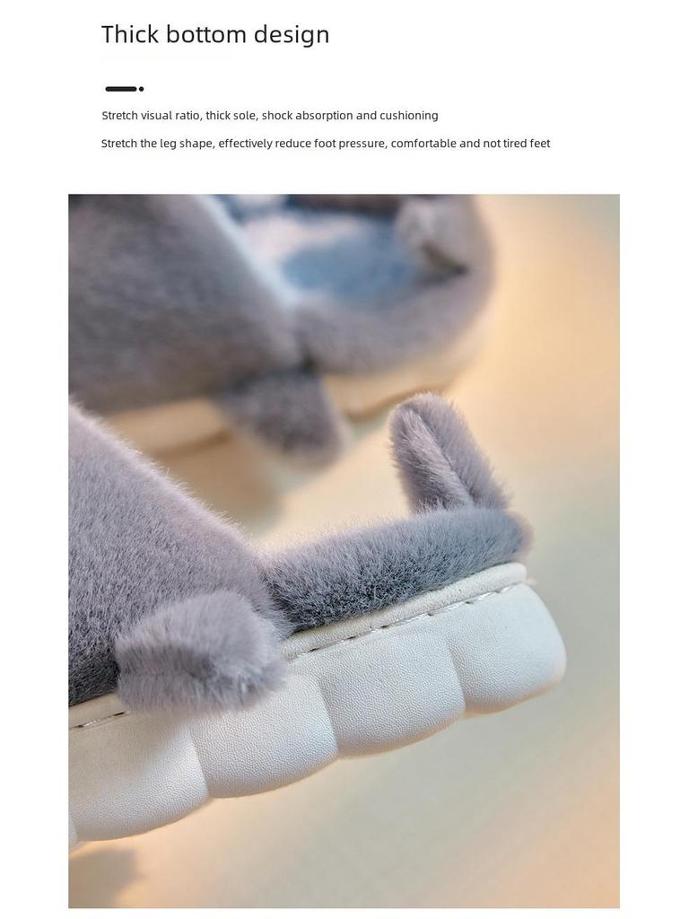 Новые стильные нескользящие хлопковые тапочки с рисунком акулы для девочек - теплая обувь для дома и родителей