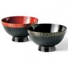 Set of 2 Lacquerware Made In J-kitchens Bowls, Hand-Painted, Japan, PID-529074