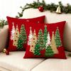 Рождественская клетчатая наволочка Рождественская елка Наволочка со скрытой молнией Клетчатая наволочка для праздничного домашнего декора в стиле фермерского дома