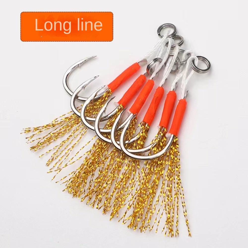 Sharp Metal Jig Double Hooks Gill Fish Swift Solid Ring Jigging Fishhook   Freshwater Lure