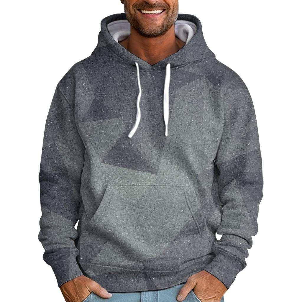 Мужская свободная толстовка с капюшоном с принтом, мужская повседневная модная спортивная толстовка