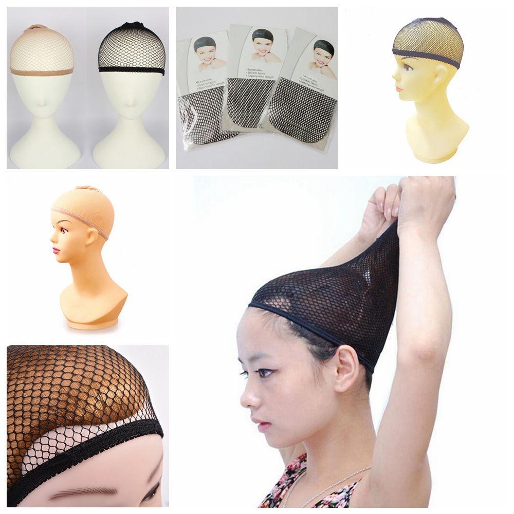 Stretch Black/Nude Nylon Bald Cap Snood Hair Mesh Wig Stocking