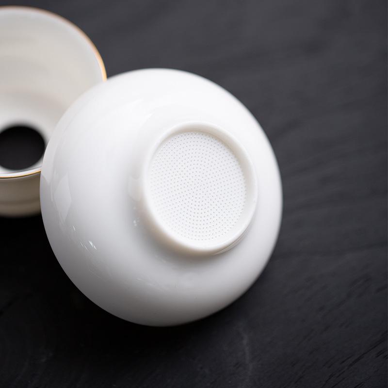 The company's annual meeting opens with gifts, Dehua suet jade porcelain tea set, and a complete set of boutique gift boxes will be sent to customers.