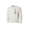 Puma Logo Print Crewneck Sweatshirt Men Tops White 536303-65