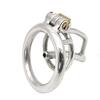 Stainless Steel Chastity Belt with Hollow Penis Plug Penis Restraint Training SM Goods SM Play Chastity Device Restraint for Men Fixed Ring Inner