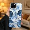 Пальмовые Листья Растение Цветок Лазерный Чехол для Телефона для iphone 17 16 Pro Max 14 15 Pro Max Plus 13 Mini 12 11 Pro Max Чехлы Funda