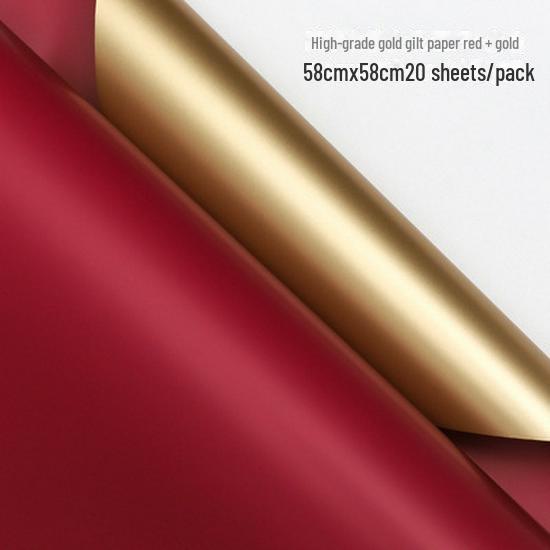 Элегантная двухцветная золотая упаковочная бумага для цветочного букета