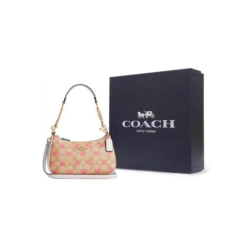 COACH PVC With Skin Shoulder Bag, Crossbody Bag, Shoulder Bag Medium Women's Light Khaki CP190-IMOTV